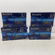Lot Of 4 Sony VHS-C 30 Tapes TC-30VHGL Premium Camcorder Video Cassette Tape NEW