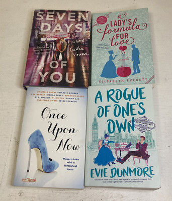Lot Of 4 Books: Seven Days Of You, A Lady s Formula For Love, Once Upon Now, A R