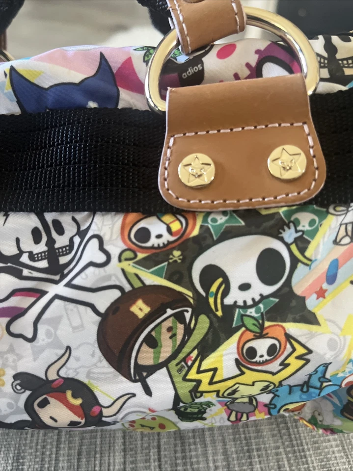 Tokidoki for LeSportsac Ragazza Mini Satchel Boston Bag Skull Cactus Bull Purse Foto 4 de 4