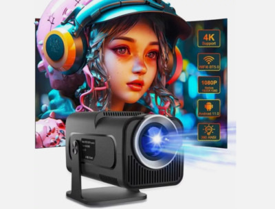 Neu HY320 Mini tragbarer Auto Keystone-Projektor schwarz