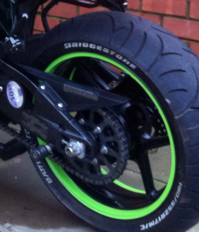 Custom motorcycle rim wrap inner stripes wheel tape decals s