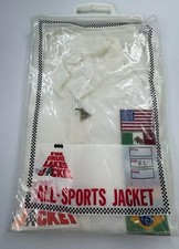 New VTG 1970s The Great Lakes Racing Jacket Mens X- LARGE Made in USA. WHITE