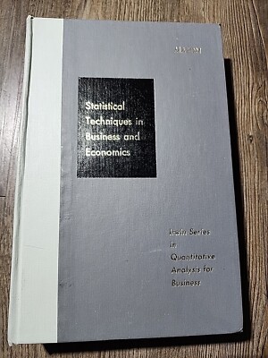 Statistical Techniques In Business And Economics  3rd Edition  Mason Hardcover 