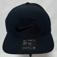 Nike Air Pro youth hat black embossed Nike Air logo Black on Black