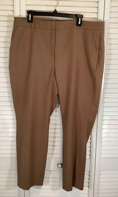 White House Black Market  Elle Slim  Trousers Pants Womens Size 18 Brown Plus