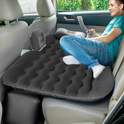 Car SUV Air Bed Sleep Travel Inflatable Mattress Seat Cushion Mat Camping w/Pump