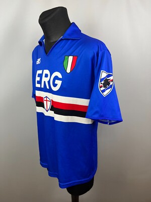 Football uniform/サンプドリア FC Sampdoria 1990 1991 Away Football Jersey Football Shirt