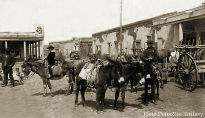 Scene on San Francisco Street, Santa Fe, New Mexico -1890s- Historic Photo Print