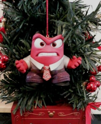 DISNEY PIXAR INSIDE OUT ANGER CUSTOM CHRISTMAS ORNAMENT NEW SO CUTE