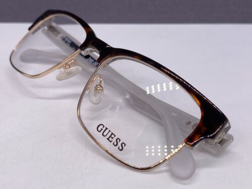 GUESS Eyeglasses Frames woman men Braun Gold Large Rectangular Np - Picture 1 of 12