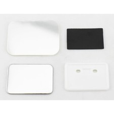 Rectangle 60x40mm Rubber Magnetic Button Parts 100 Sets/Pack For DIY