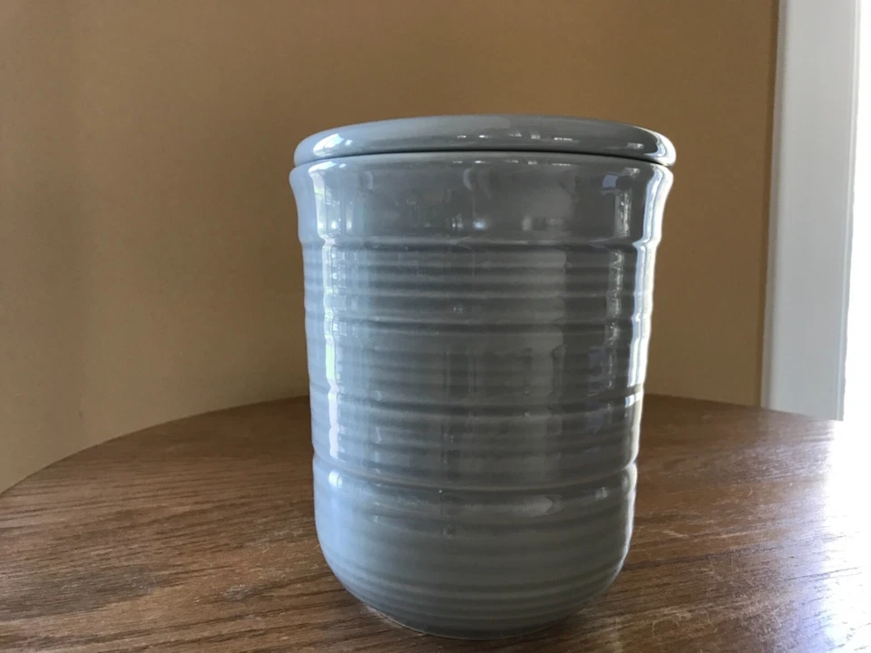 MASON CASH Vasilha com Tampa -Ondulação em Relevo PEDRARIA CINZA Frasco de Armazenamento de Alimentos - Imagem 3 de 4