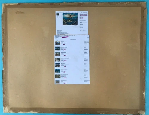 Antik expressives Gemälde Eze Côte d’Azur bei Monaco Nizza Franz Heckendorf 1952 - Bild 9 von 12