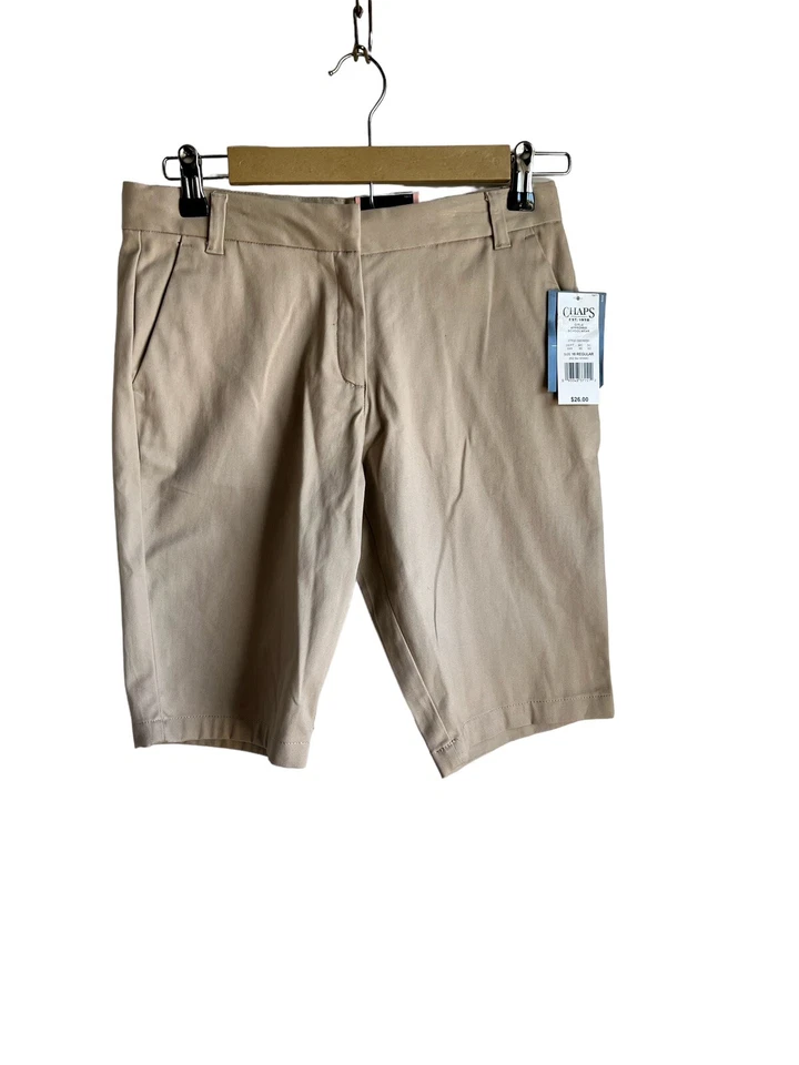 Ropa escolar aprobada para niñas Chaps nueva con etiquetas. Bermudas Tostadas Talla 16 Regular. Foto 2 de 4