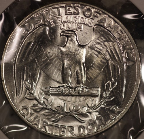 1945-P Washington Silver Quarter CH BU++ ¡Impresionante brillo! STK - Imagen 3 de 3