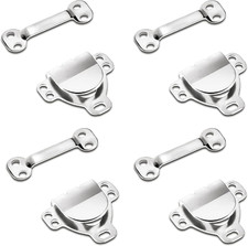 Metal Hook and Eye Closures for Sewing - Nickel Bra Fasteners Pack of 4