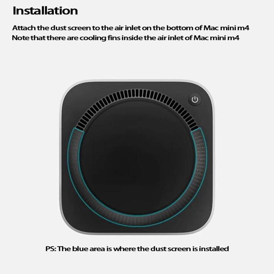 Mini PC Anti Dust Net Air Intake Dust Protector Net For Mac Mini m4/m4 Pro - Image 3 of 4