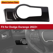 Carbon Fiber Inner Headlight Switch Panel Bezel Trim Cover for Dodge Durango 22+