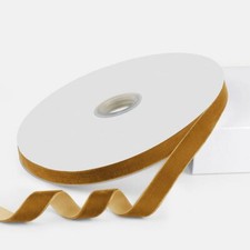 Velvet Ribbon 5/8 Inch X 25 Yd with Spool Khaki Velvet Ribbon- Ideal for Craf...