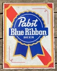16x12.5" Pabst Blue Ribbon Beer TIN SIGN metal poster vtg rustic bar decor USA