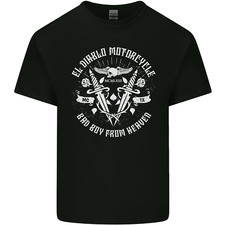 El Diablo Motorcycle Biker Motorbike Mens Light Cotton T-Shirt