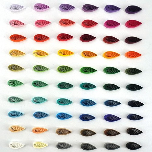 JUYA Set Strisce Quilling Carta Monocolore 60 Colori 39cm Lunghezza Unico Colore 100 - Foto 5 di 8