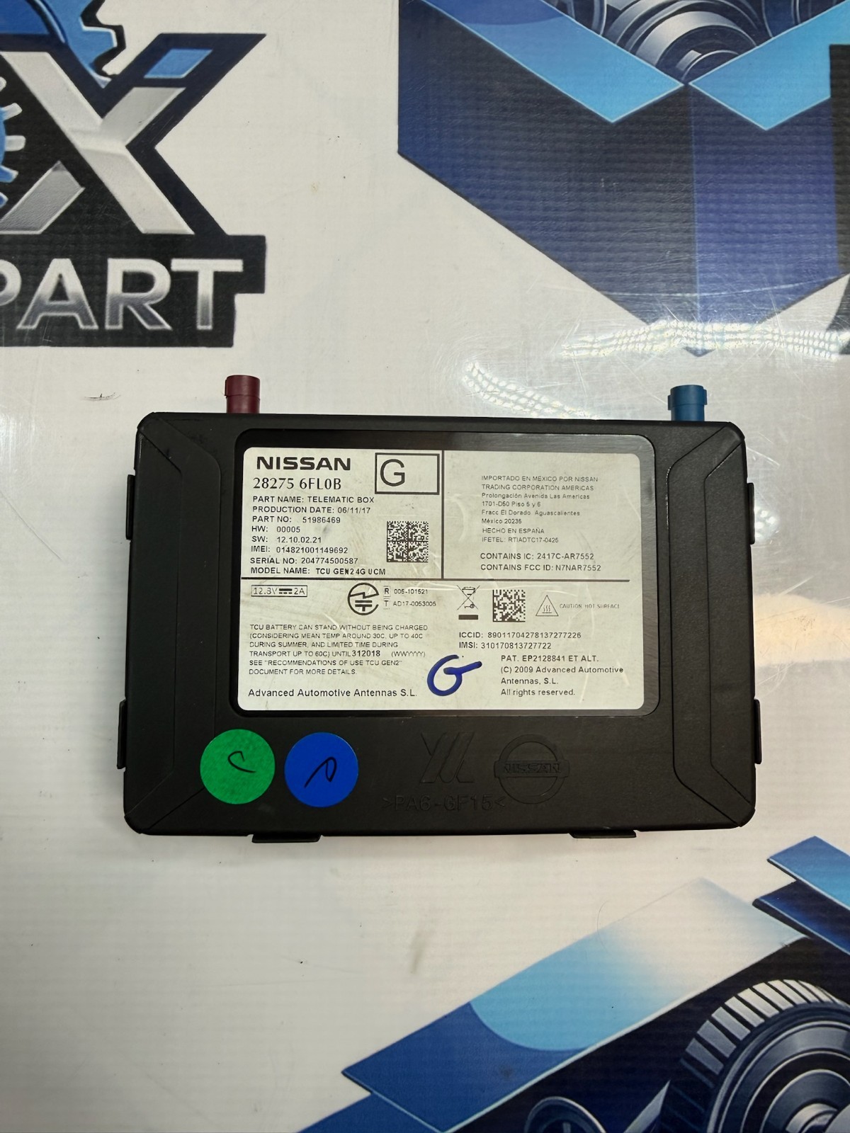 18 NISSAN ROGUE COMMUNICATION GATEWAY MODULE 282756FL0B OEM