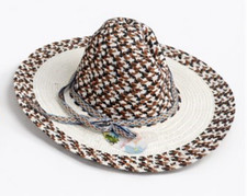 Straw Hat Lady Straw Cowgirl Hat Western Style Wide Brim Hat New With Tags