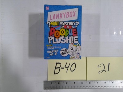LankyBox Mini Mystery Doodle Plushie Plush Toy Mini Blue Washable New 3+
