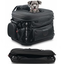 Motorcycle Dog Cat Carrier, Portable Pet Carrier Weather-Proof Pet Crate Trav...
