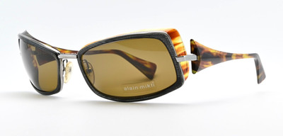 ALAIN MIKLI PARIS Sonnenbrille A0228 04 Vintage 80er Oval Wrap Schildpatt Large