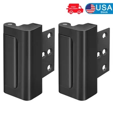 2PACK Home Security Child Safety Door Lock Door Reinforcement Lock Black US