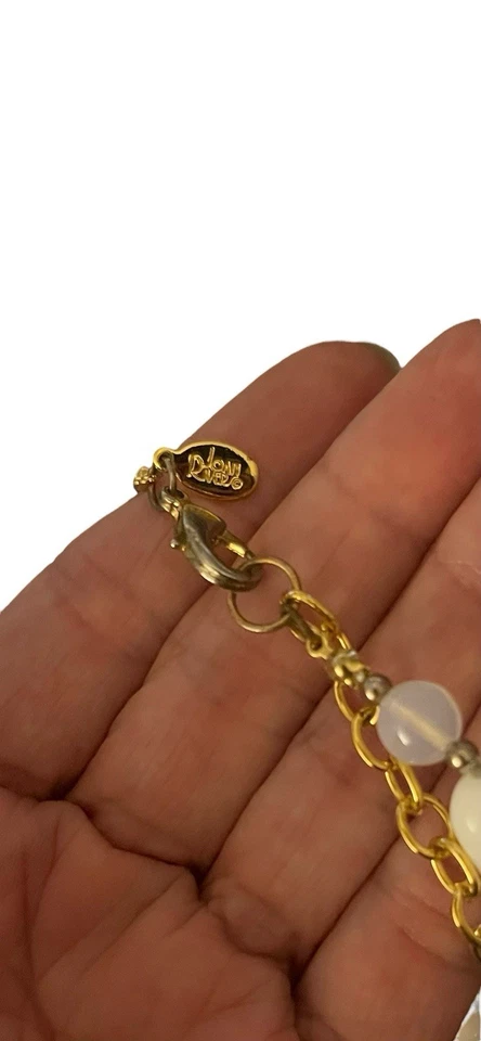 "Collar Joan Rivers Classics Collection piedras blancas y azuladas esmeriladas 11+"" de largo" Foto 4 de 4