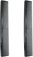 Carbon Fiber Cutting Comb 2 Pack 8.3 inch | Fine and Wide Tooth Design,