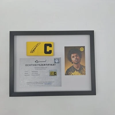 Kapitänsbinde Karim Adeyemi signiert im Rahmen Borussia Dortmund Autogramm COA - Bild 1 von 4