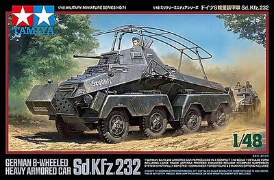 Tamiya Sd.Kfz 232 Heavy Armored - Plastic Model Military Vehicle Kit - 1/48