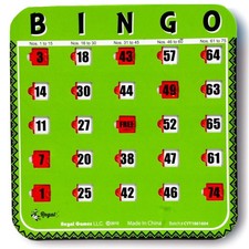 Regal Bingo Bulk Bingo Cards with Sliding Windows - Reusable Large Print Bing...