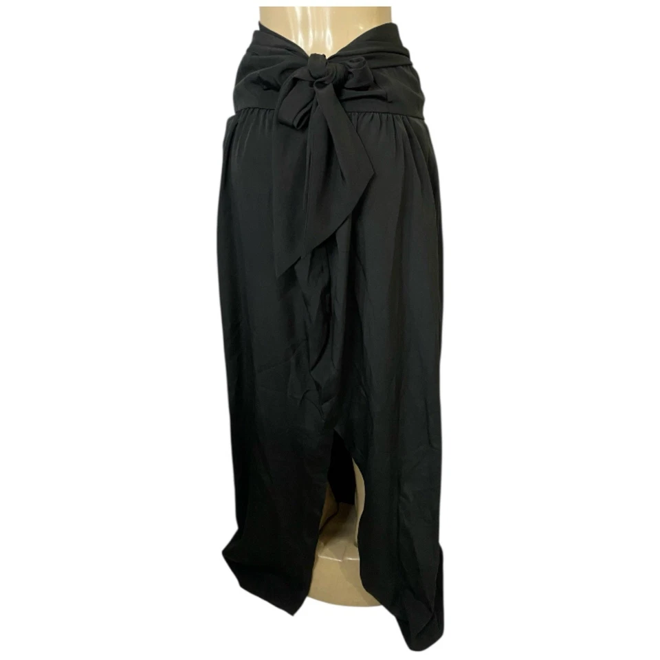 Винтажный 80-х черный атласное платье многофункциональный платье и юбка Sz M ретро готический гранж - Изображение 4 из 4