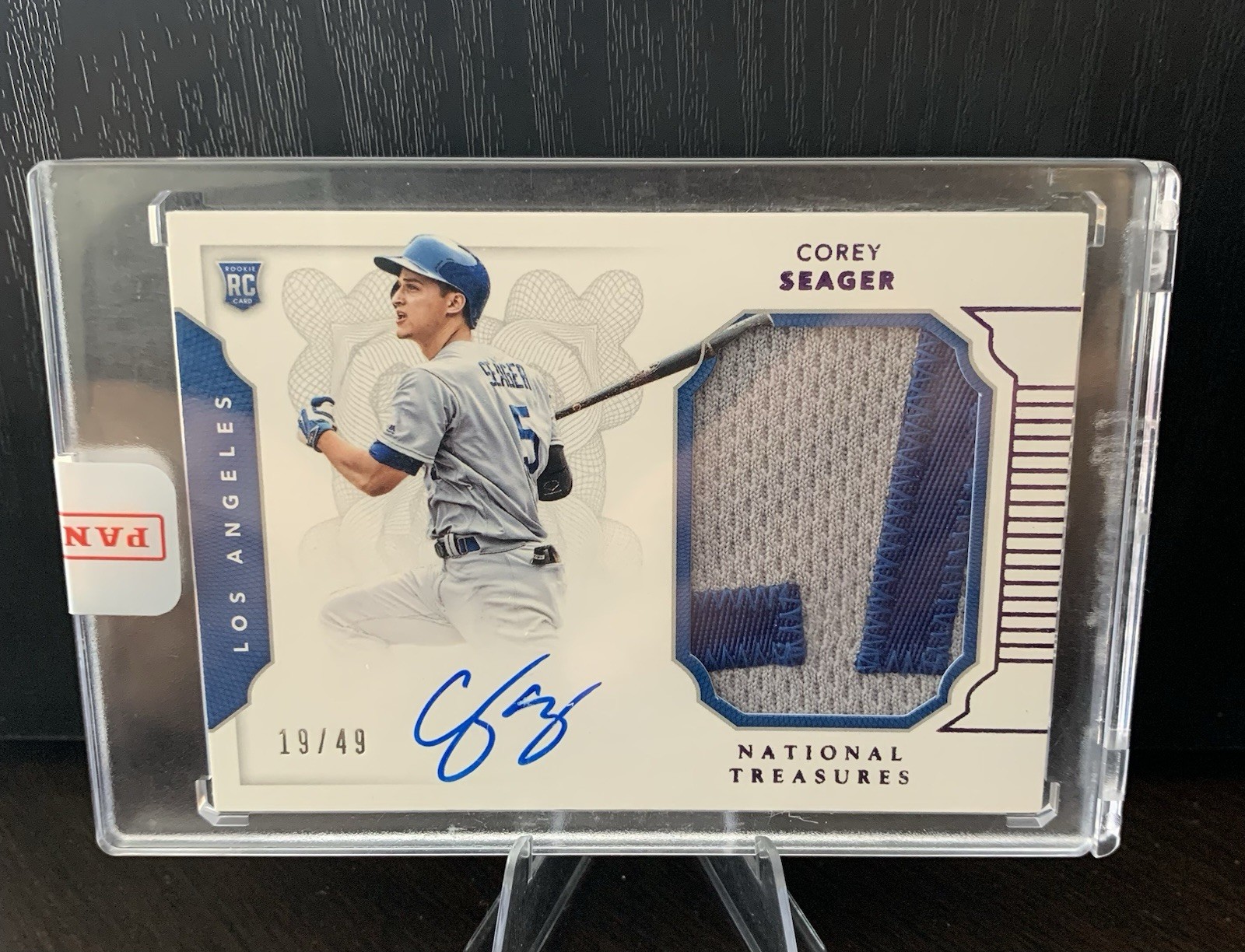 Panini Sealed 2016 National Treasures Rookie Auto Patch /49 Corey Seager Dodgers view 1