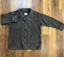 Vintage Columbia Sweater Womens Medium Grey Made in USA