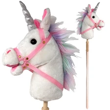 Stick Horse | Plush Handcrafted Hobby Horse Stick Pony Provides Fun Pretend P...