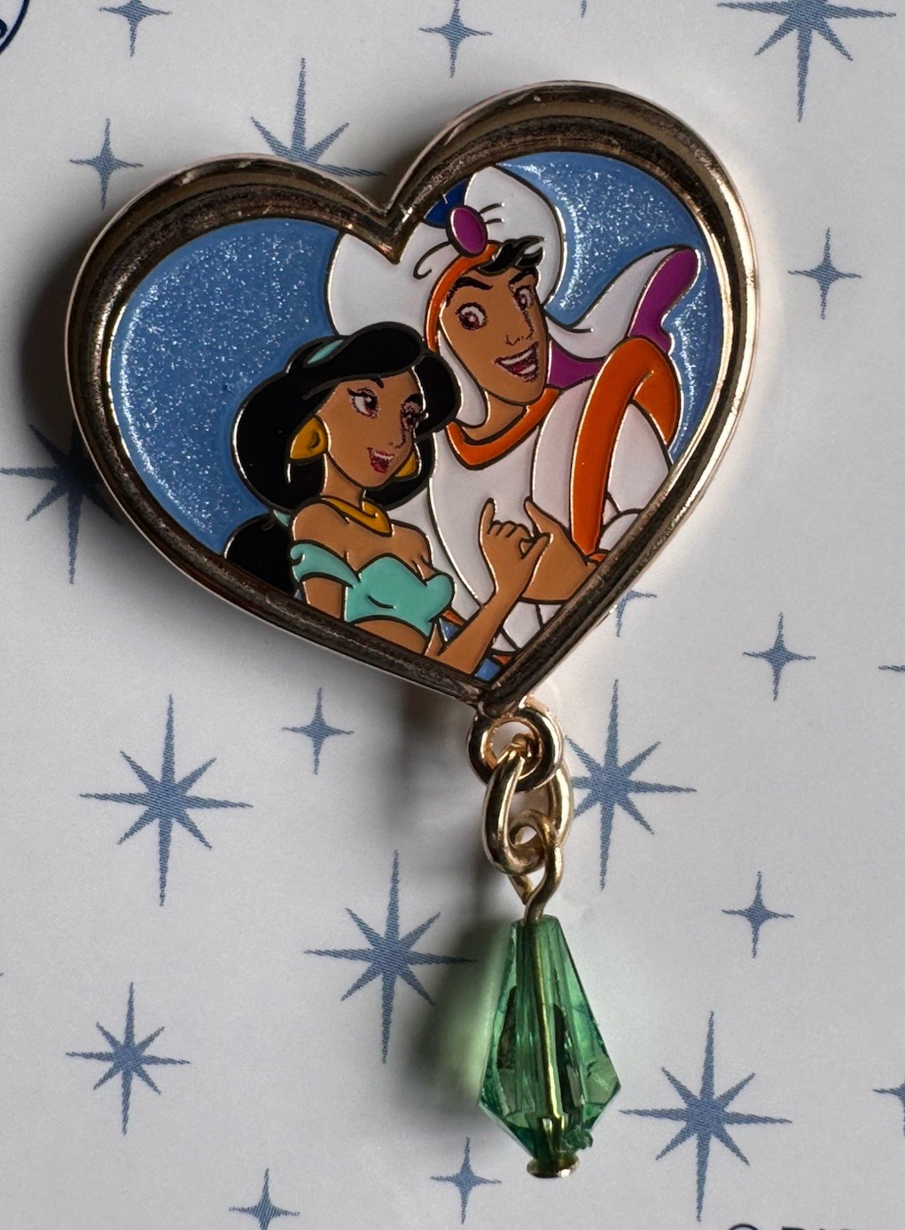 Tokyo Disney Resort Heart Dangle Pin Aladdin Jasmine Princess 2026 