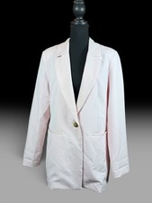 Sanctuary Crafted  Tailored Women  s Pink Lightweight Blazer Jacket M