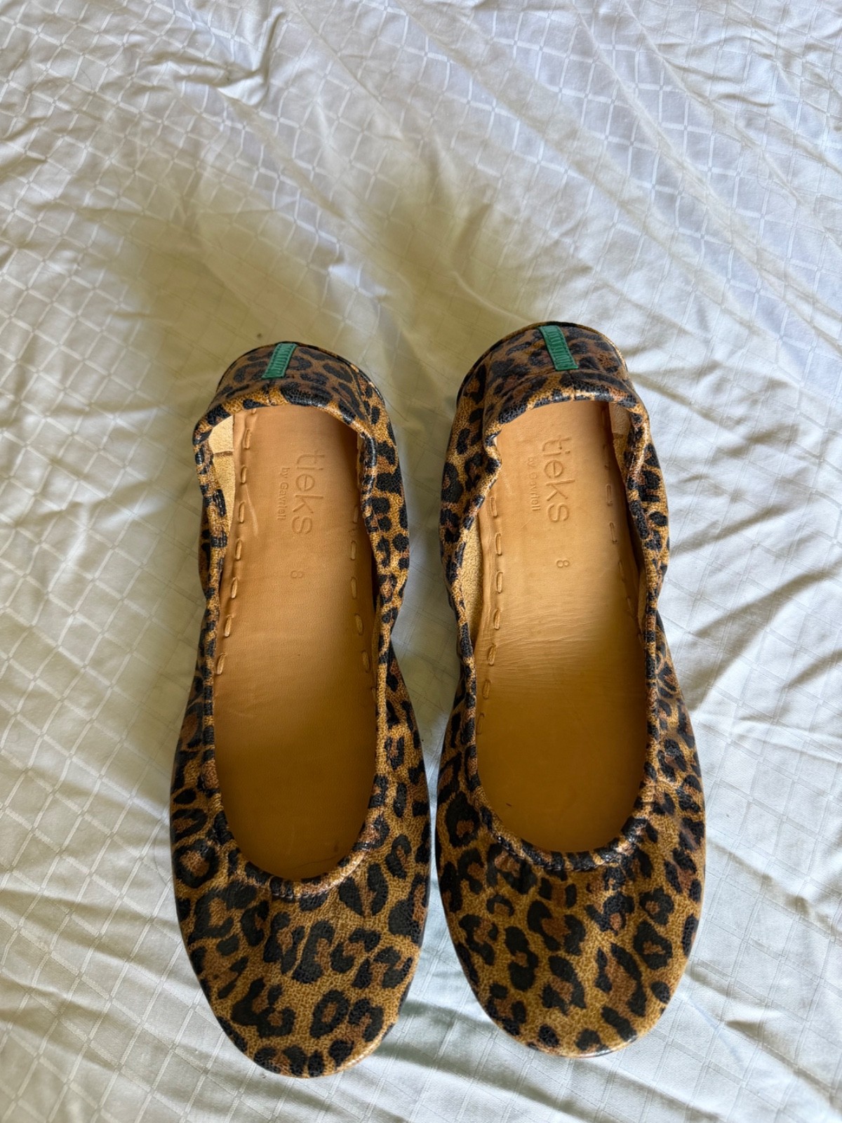 Tieks Leopard  Ballet Flats 8. EUC