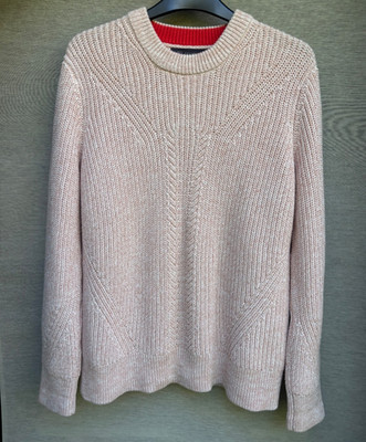 M&S Collection Damen Pullover hellrosa 100% Baumwolle Fischer Rippstrick Gr. M