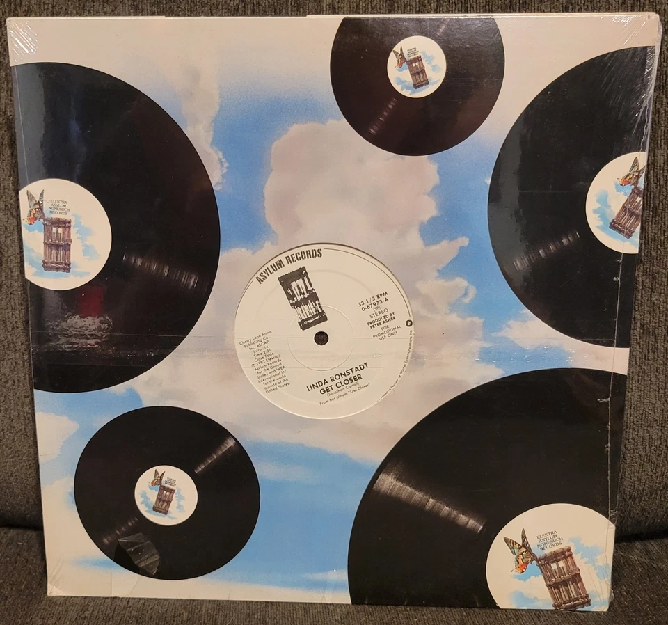 LINDA RONSTADT GET CLOSER WHITE LABEL PROMO VINYL 12" SINGLE RECORD 1982 Sealed  - Image 2 of 2