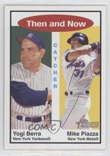 2001 Topps Heritage Then and Now Yogi Berra Mike Piazza #TH1 HOF 02v3