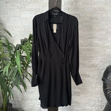 J. CREW Black “Drapey Wrap Dress” Size 10 New with Tags