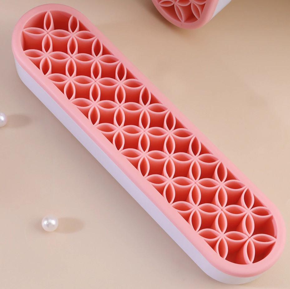 Silicone Makeup Brush Drying Rack Multifunctional Storage Organizer Box
