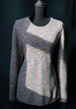 Alfred Dunner Multicolor Pastel Chenille Knit Sweater